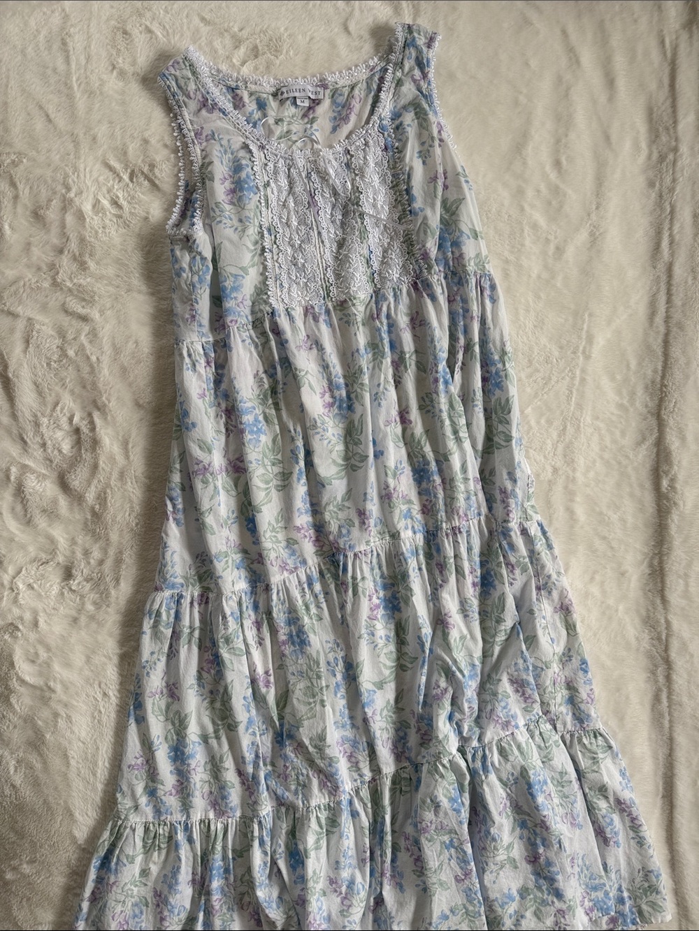 EILEEN WEST LUPINE GARDEN THE "ALEXANDRA" COTTON NIGHTGOWN - Picture 4 of 5